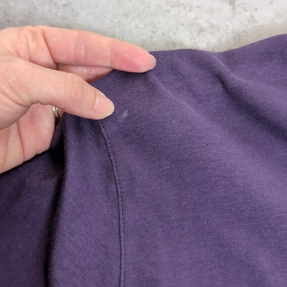 Perry Ellis Pima Cotton Polo Shirt Royal Purple Short Sleeve Golf Quarter Zip - Picture 7 of 9